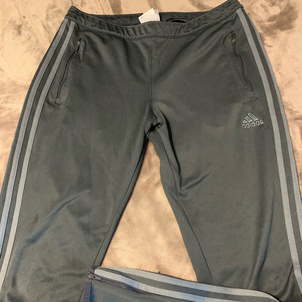 Grey adidas soccer pants